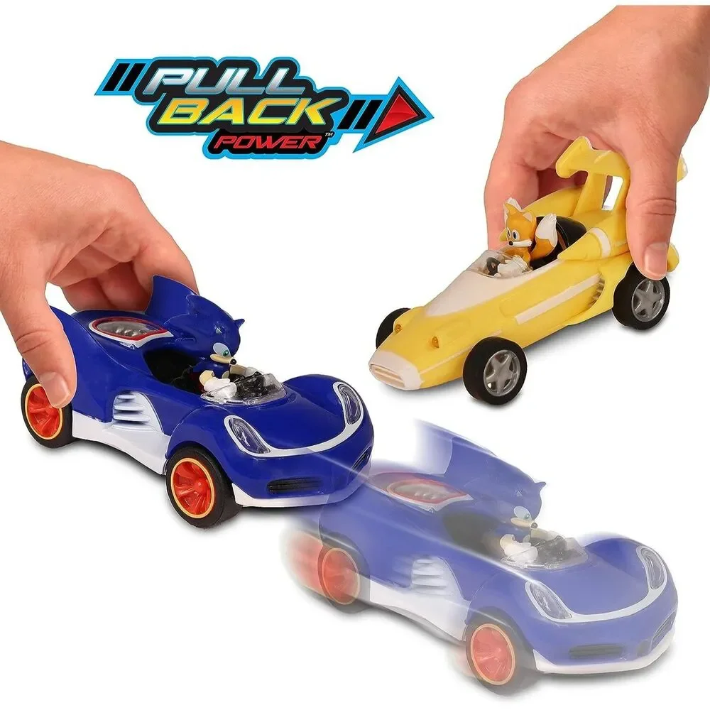 Sonic the Hedgehog and Tails All-Stars Racing Pull Back Legends 2-Pk Toy Gift